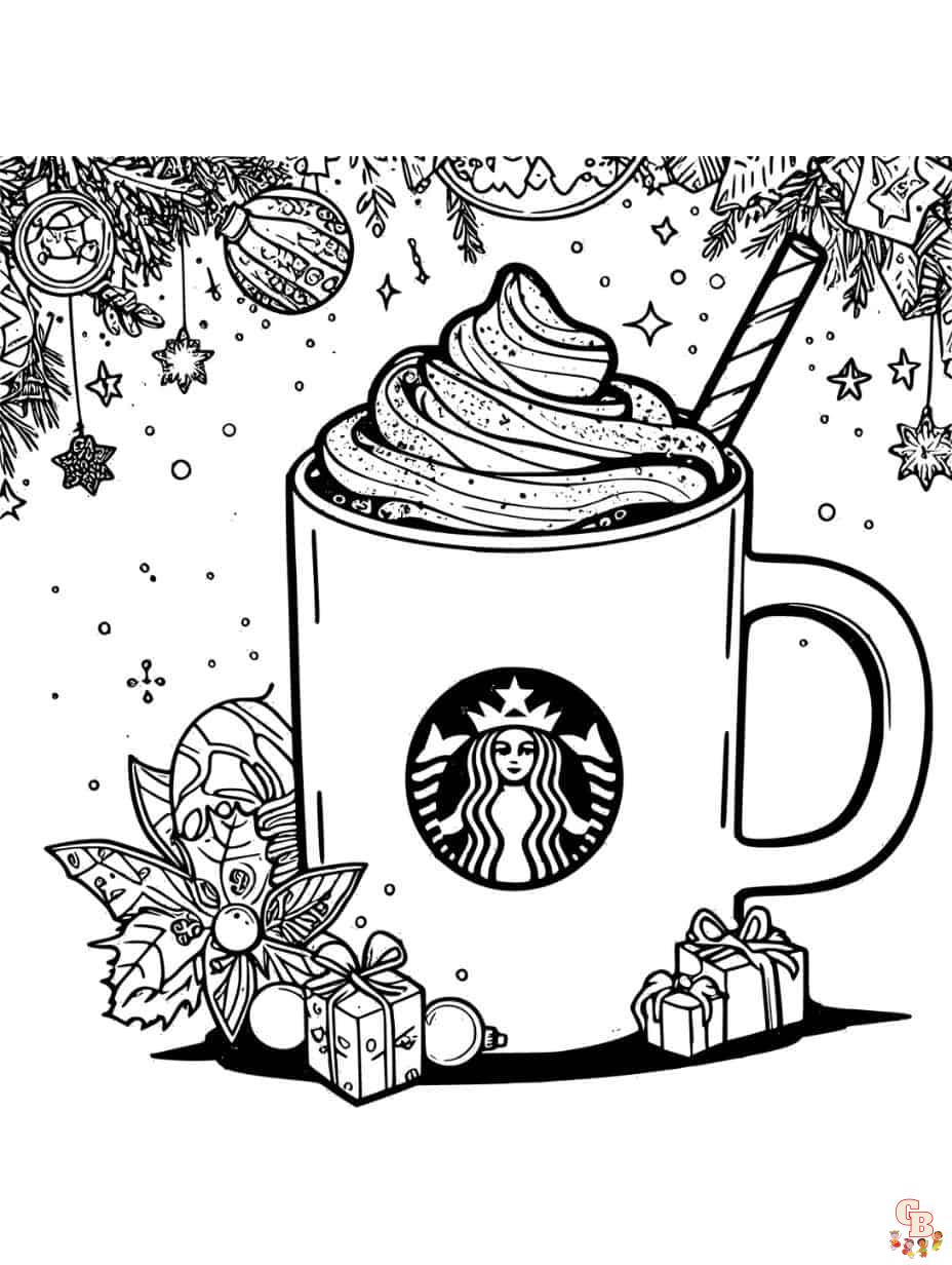 Free printable starbucks coloring pages