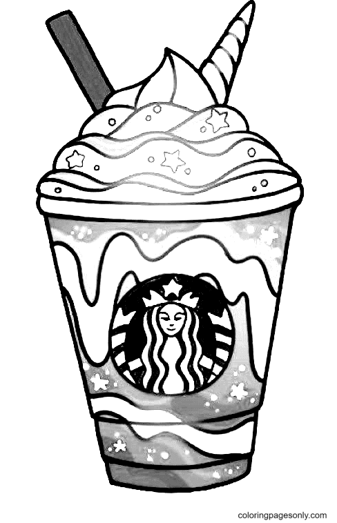 Starbucks coloring pages printable for free download