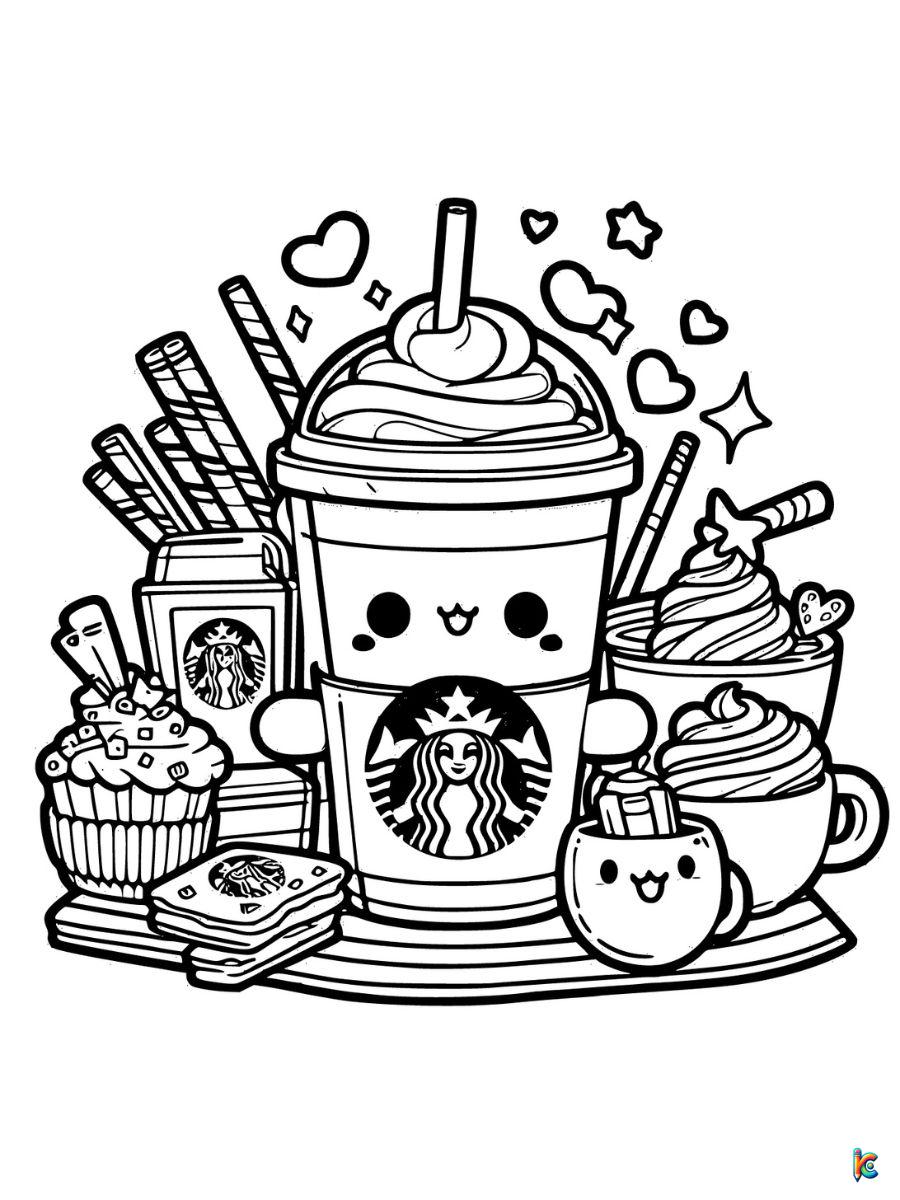 Starbucks coloring pages â