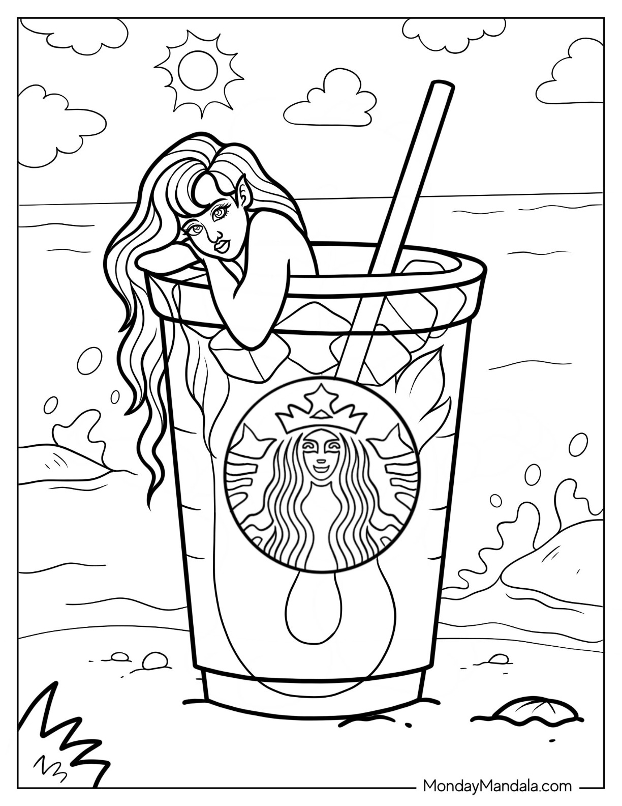 Starbucks coloring pages free pdf printables