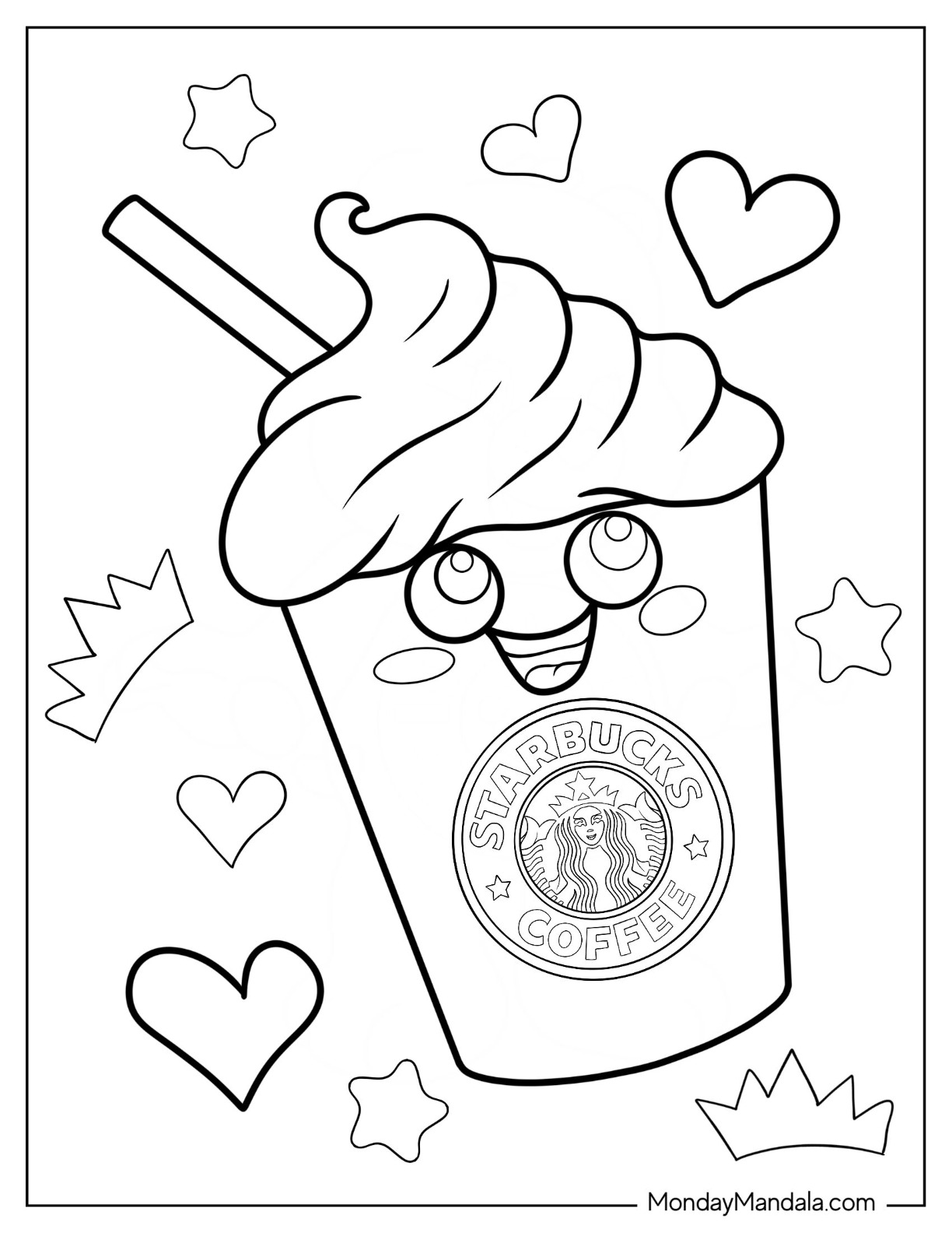 Starbucks coloring pages free pdf printables