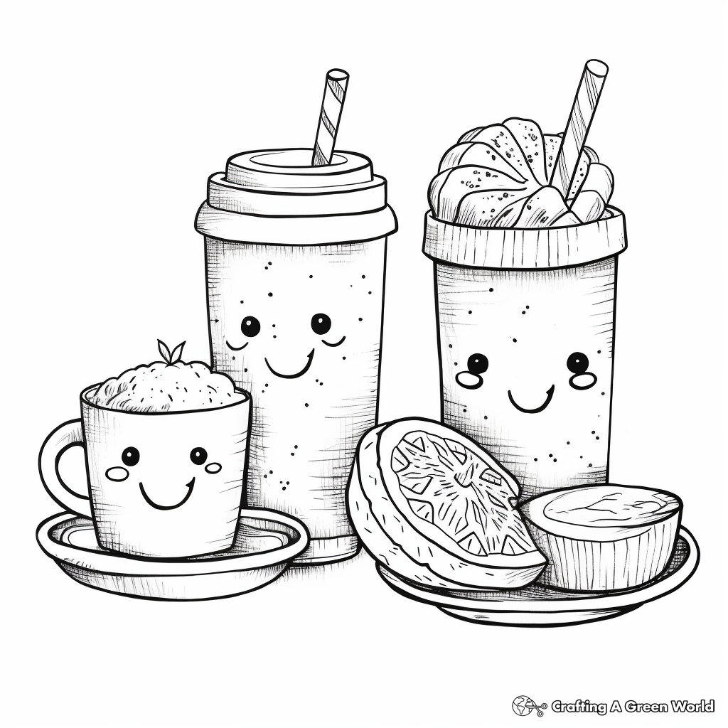 Cute starbucks food coloring pages