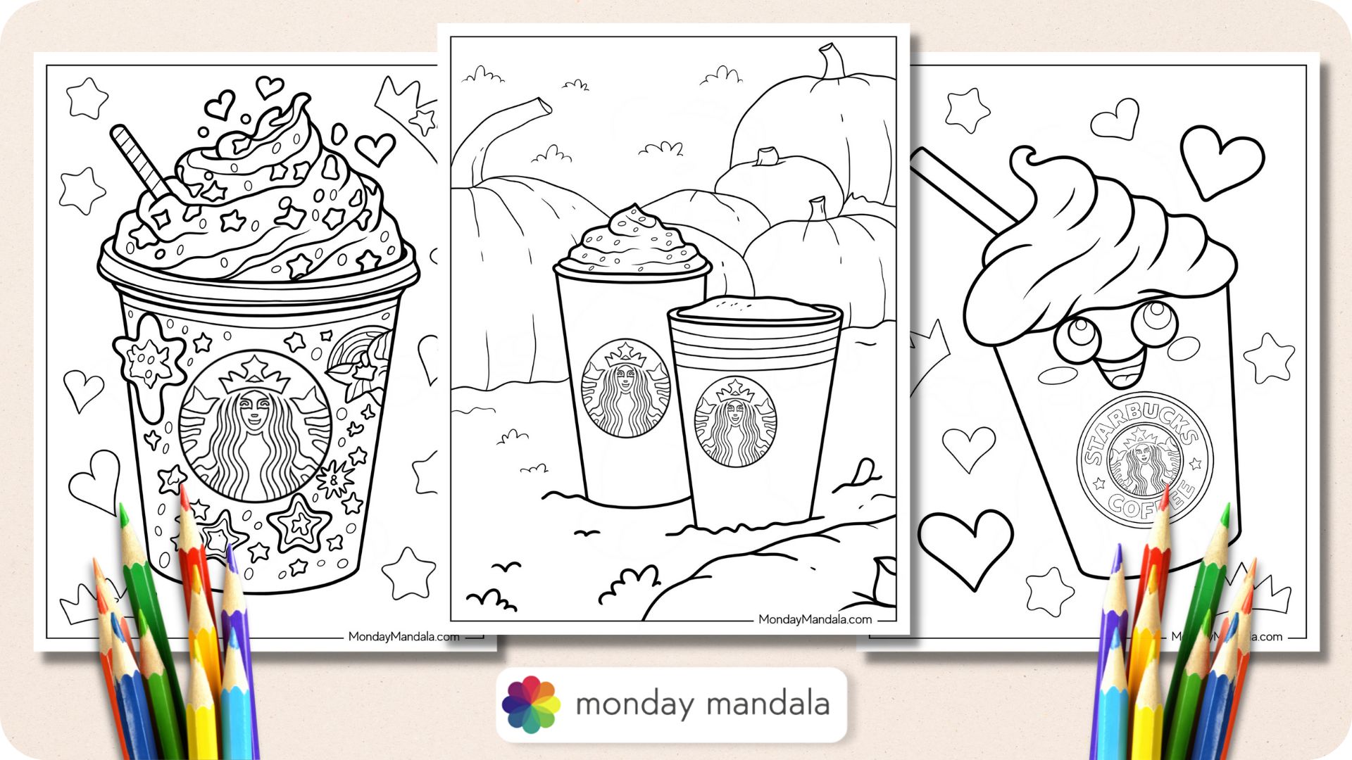 Starbucks coloring pages free pdf printables