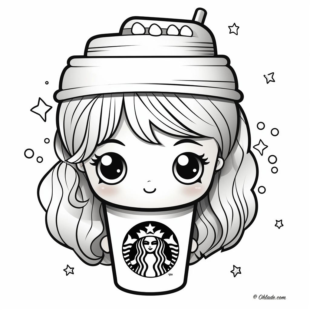 Sip color repeat starbucks kawaii coloring pages for an extra shot of cuteness