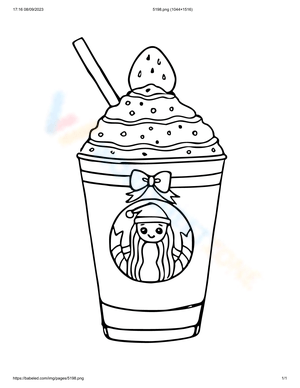 Free interactive printable starbucks coloring pages