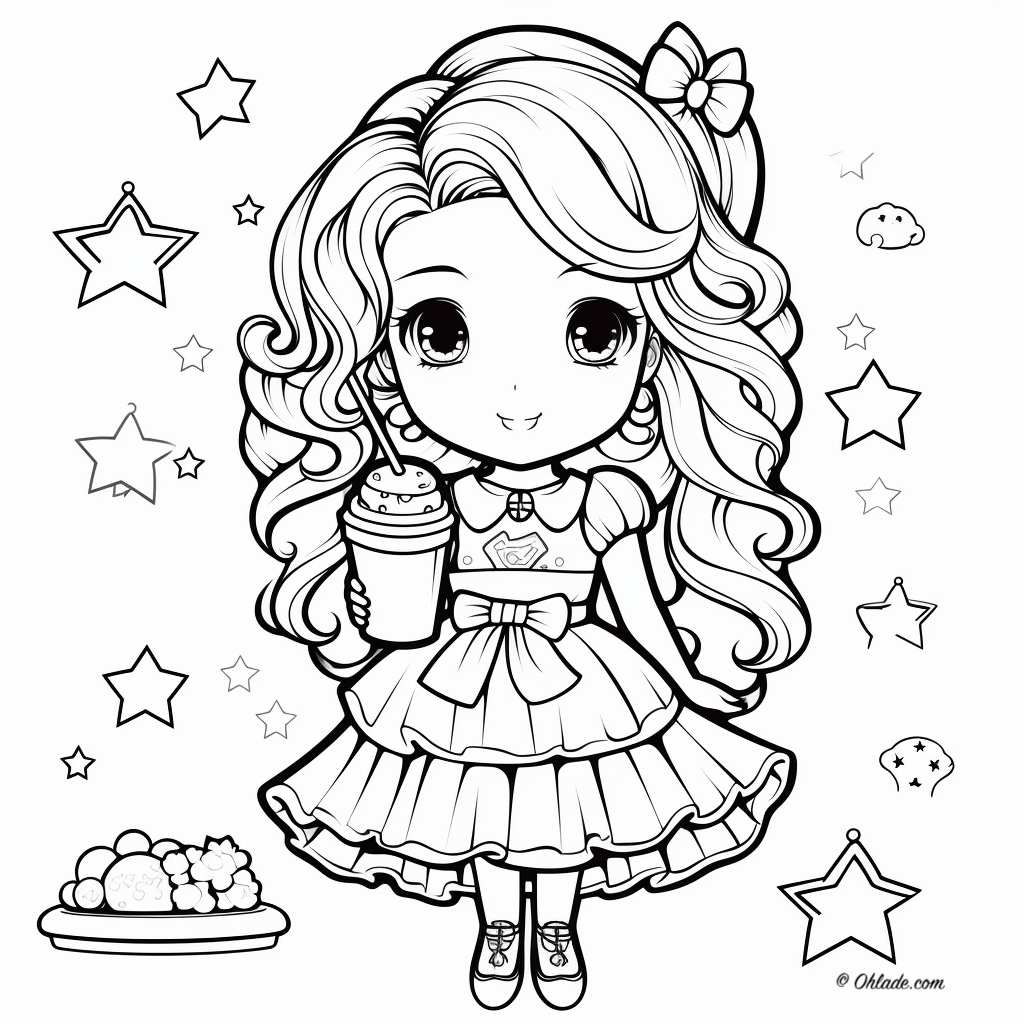 Sip color repeat starbucks kawaii coloring pages for an extra shot of cuteness