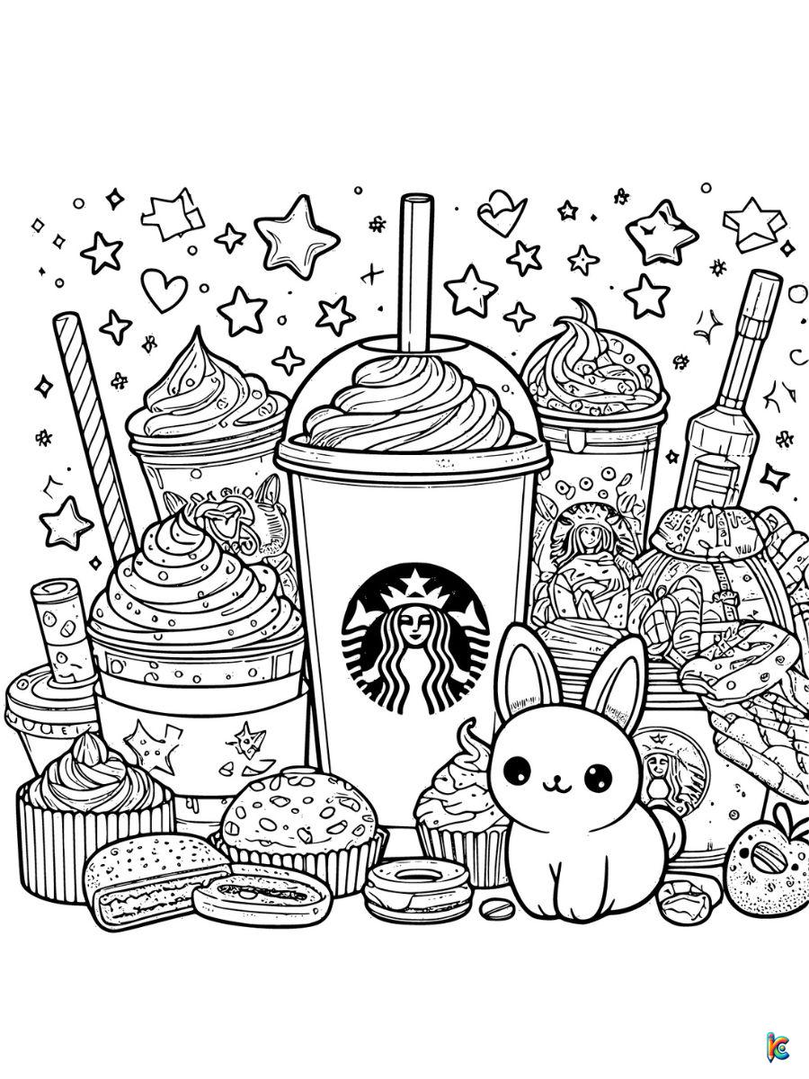 Starbucks coloring pages â