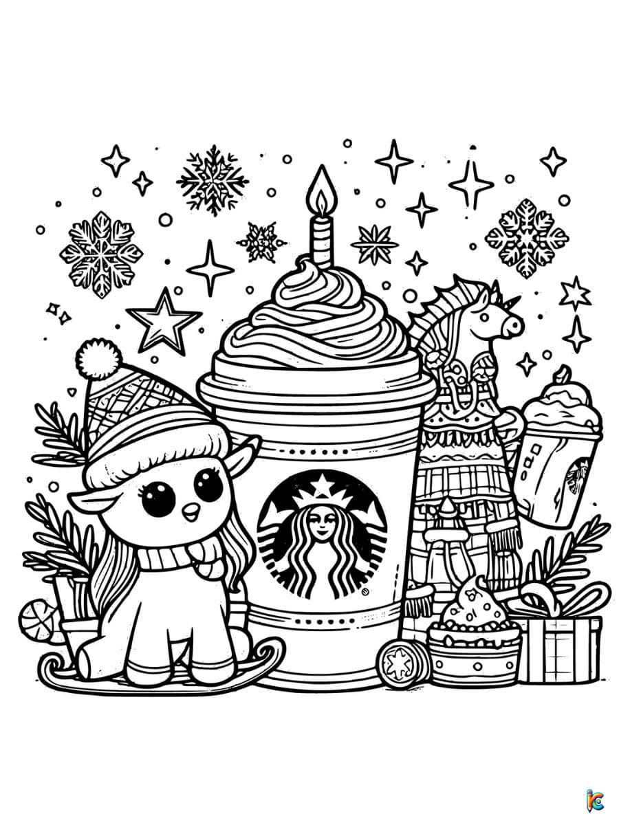 Starbucks coloring pages â