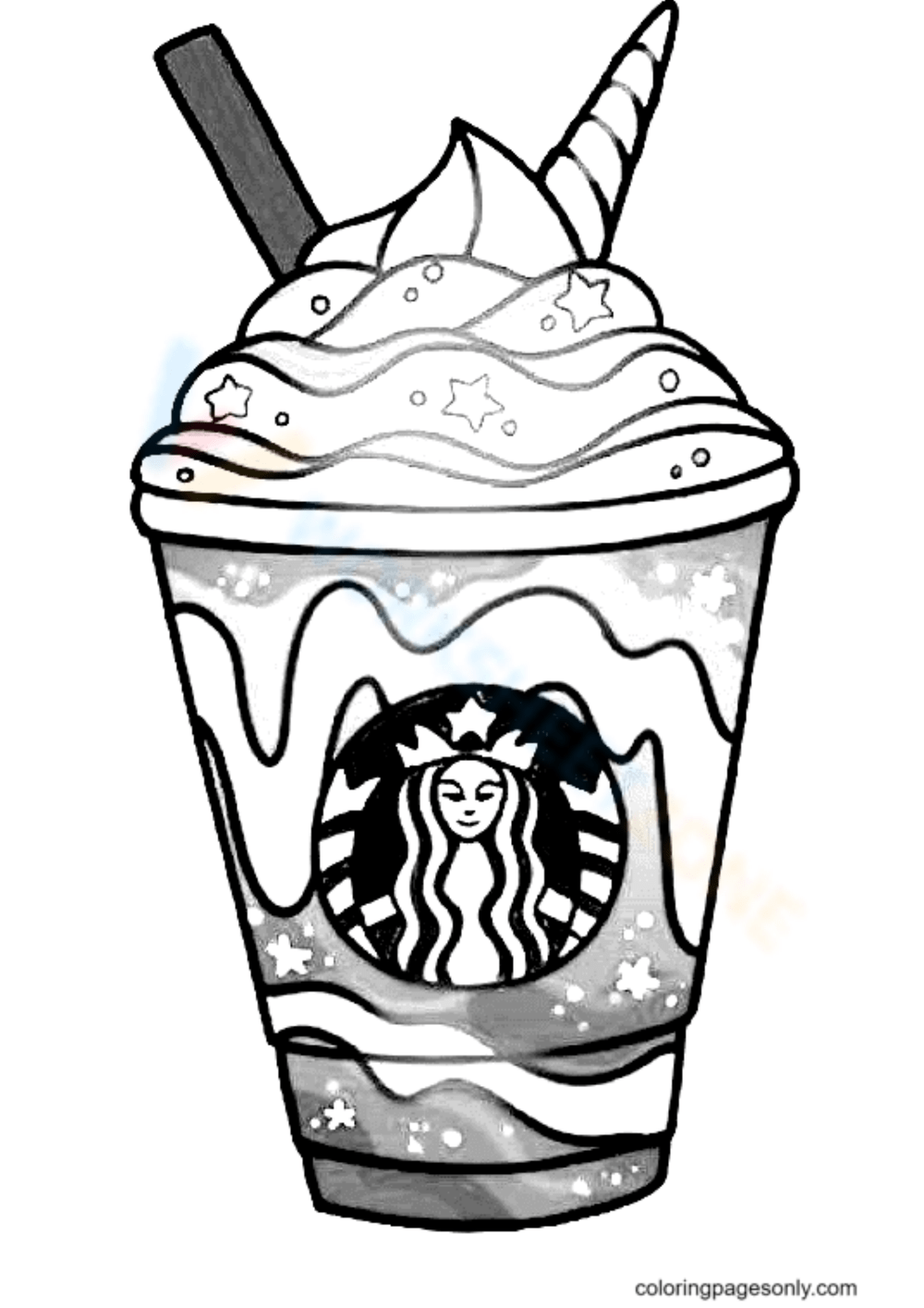 Free interactive printable starbucks coloring pages