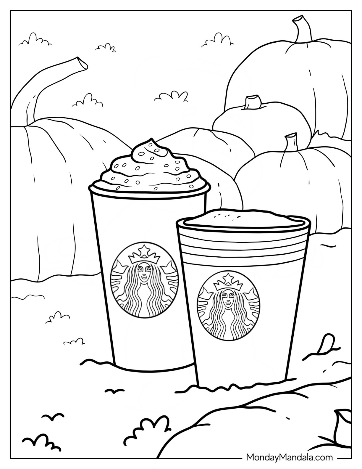 Starbucks coloring pages free pdf printables