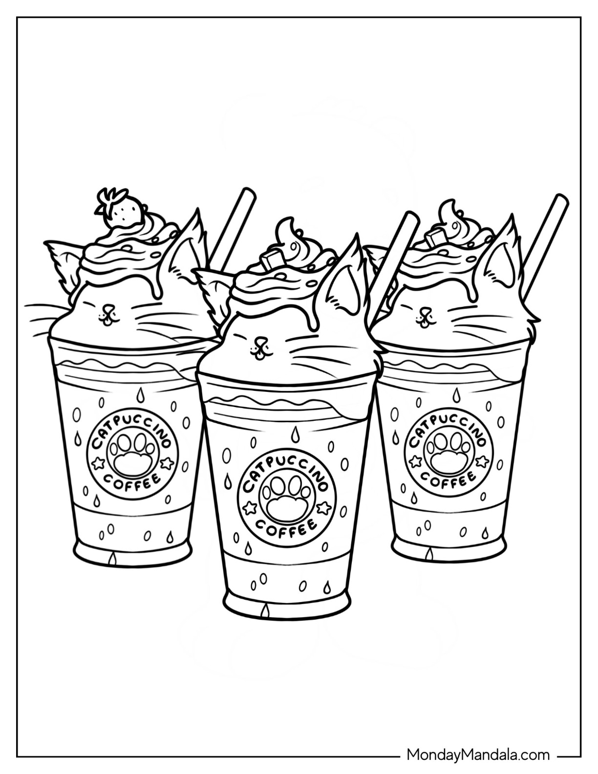 Starbucks coloring pages free pdf printables