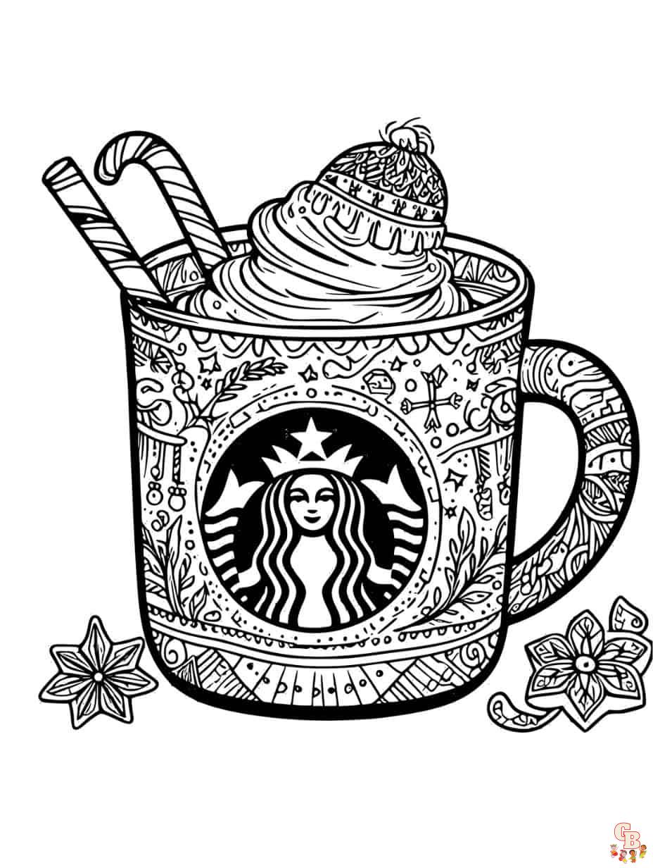 Free printable starbucks coloring pages