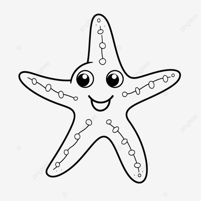 Cute starfish coloring page outline sketch drawing vector fish drawing star drawing wing drawing png and vector with transparent background for free download