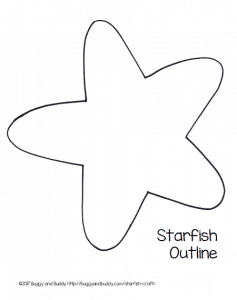 Easy starfish craft for kids with free printable template