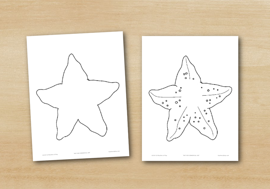 Printable starfish outline template