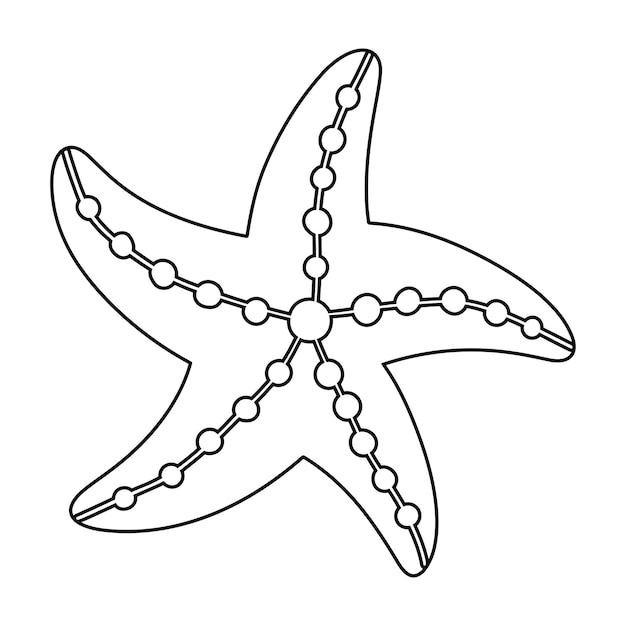 Premium vector starfish coloring pages for kids vector outline on white background