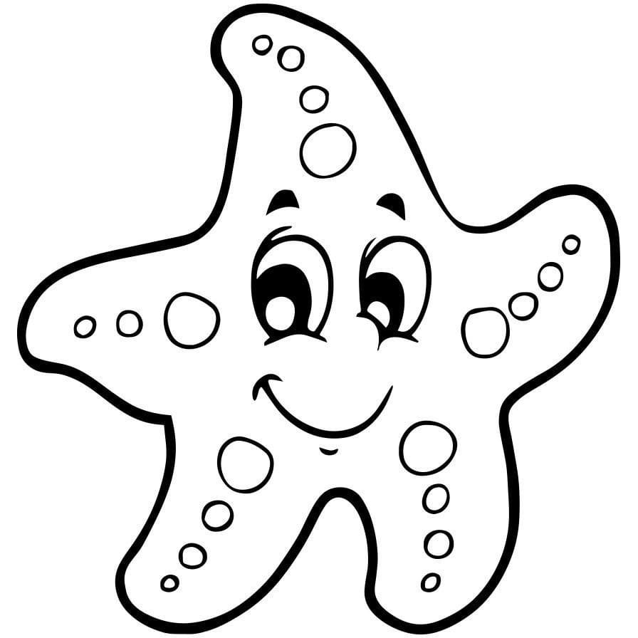 Starfish coloring pages printable for free download