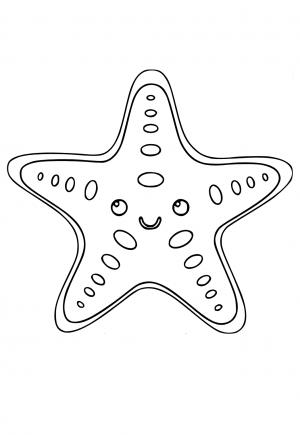Free printable starfish coloring pages for adults and kids