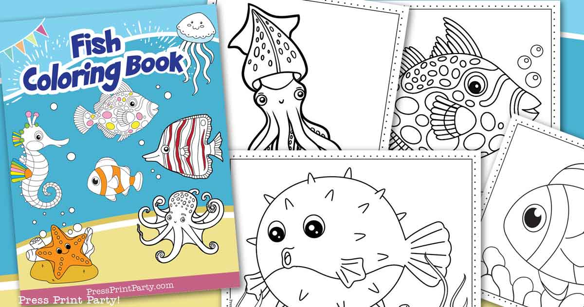 Free printable fish coloring pages for kids of all ages