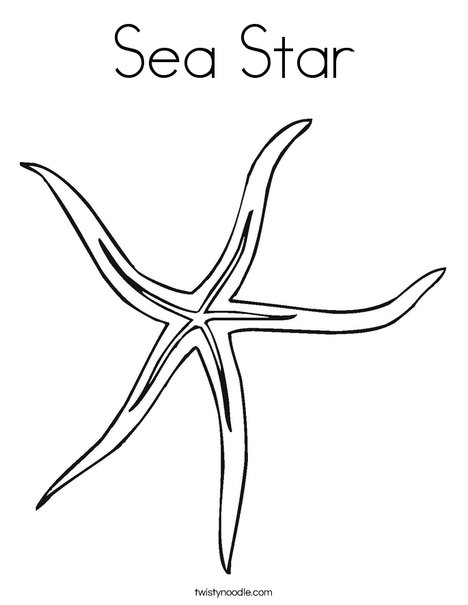 Sea star coloring page