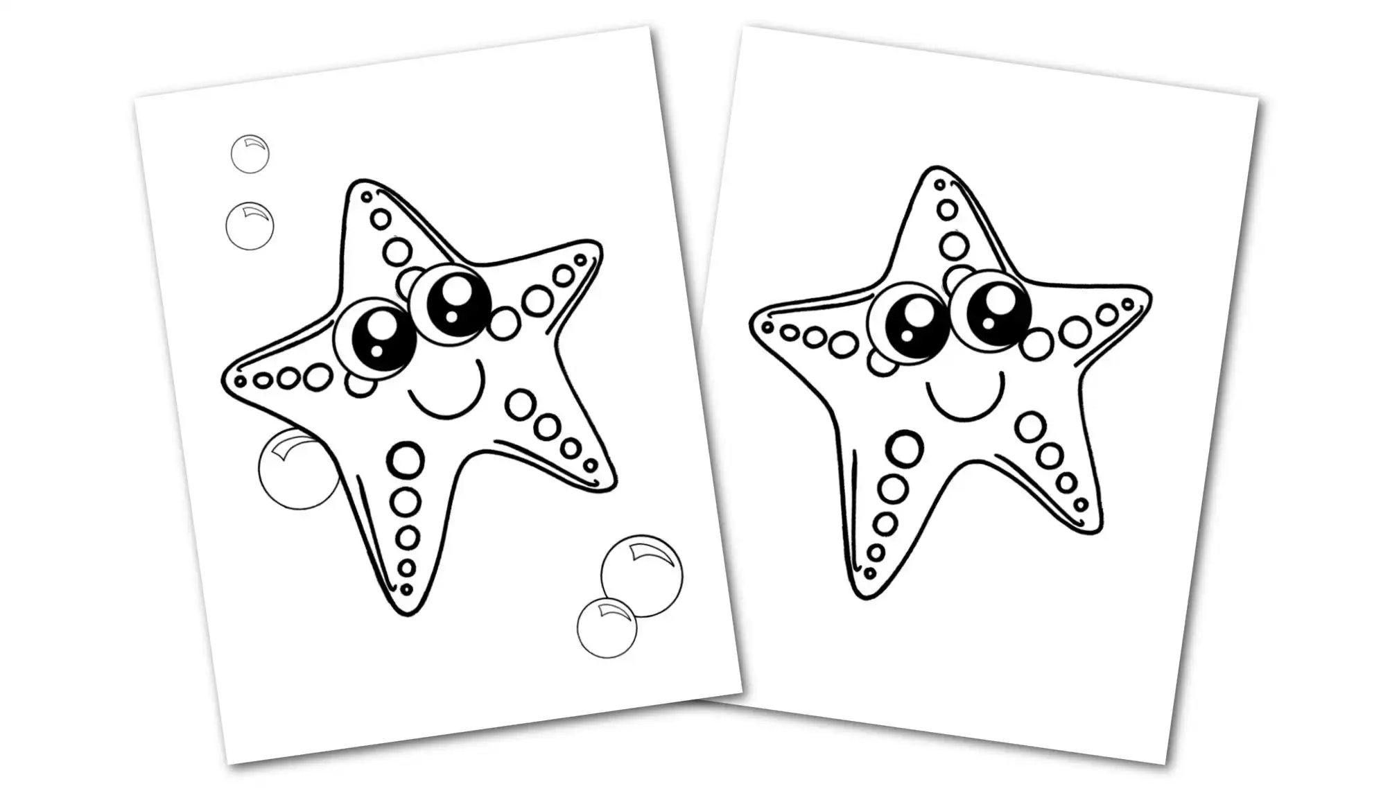 Free printable starfish coloring page â simple mom project