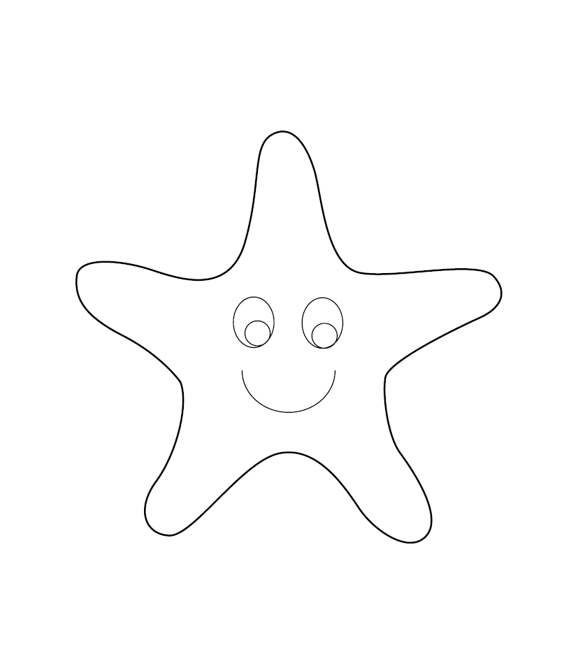 Starfish colouring page free colouring book for children â monkey pen store