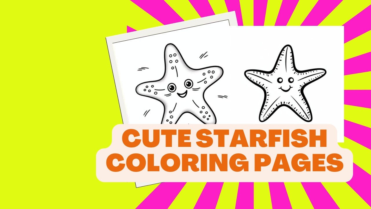 Easy kids coloring preschool coloring starfish
