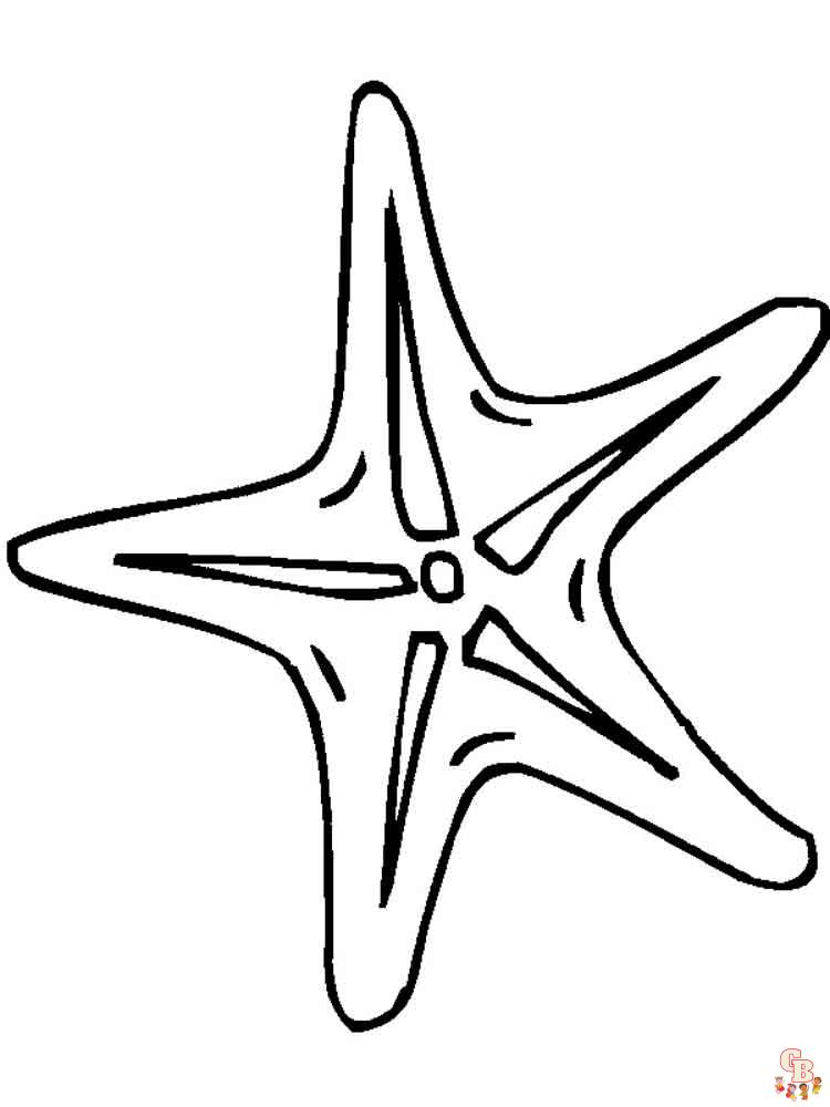 Starfish coloring pages free printable