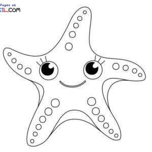 Starfish coloring pages printable for free download