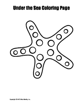 Starfish coloring page trio by lesson machine tpt