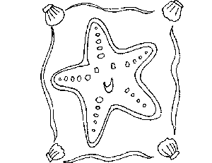 Sea star coloring page