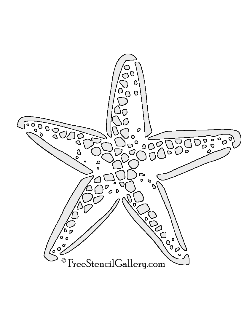 Starfish stencil free stencil gallery