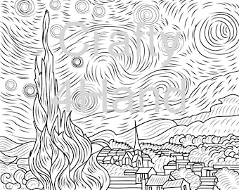 Van gogh coloring pages