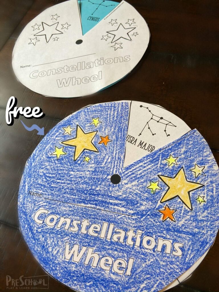 Â free constellations for kids printable wheel pdf