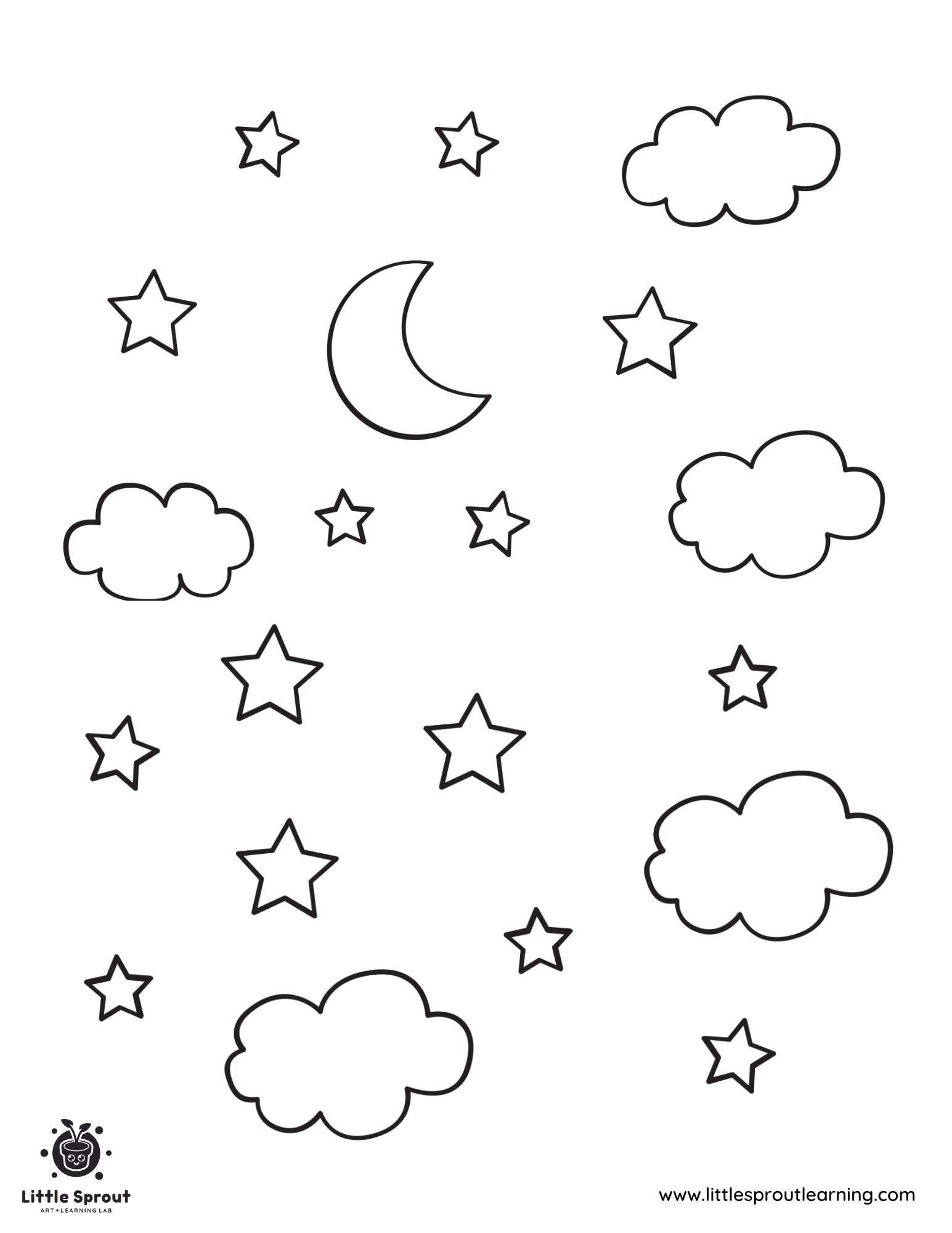 Best star coloring pages little sprout art