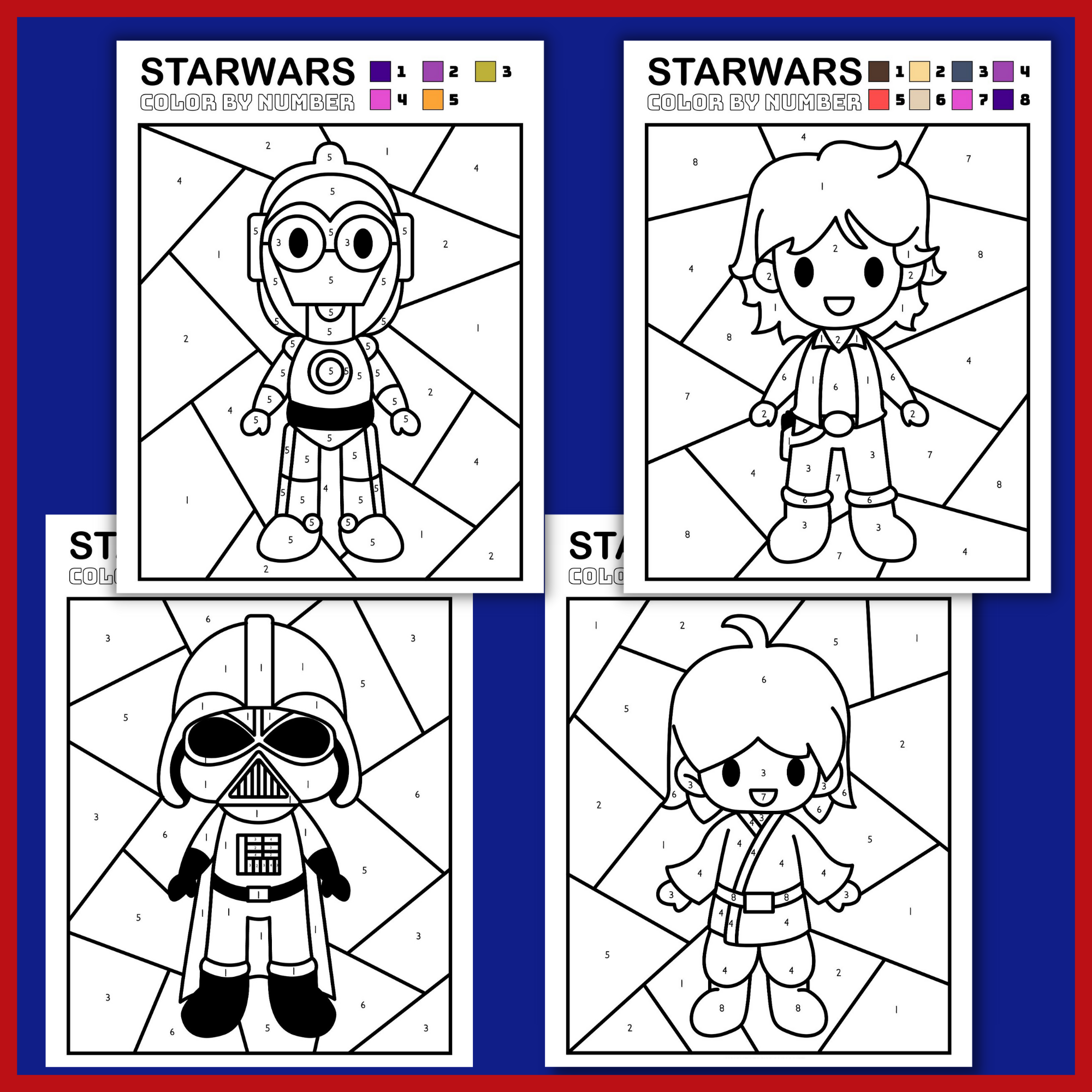 Star wars color by number sheets star wars day coloring pages made by teachers