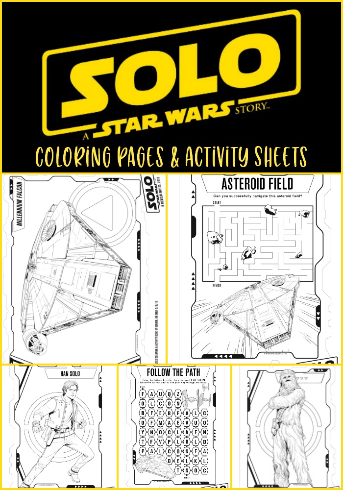 Solo a star wars story coloring pages activity sheets