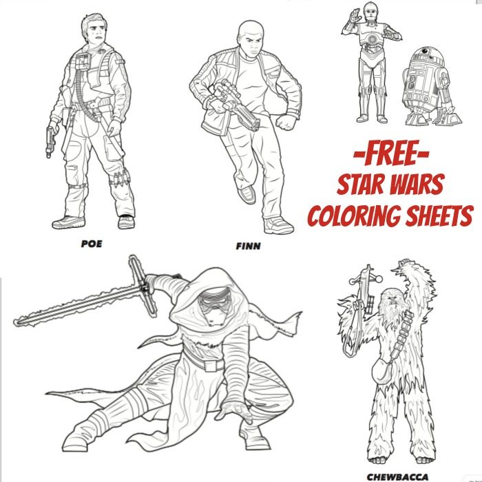 Star wars the force awakens coloring sheets