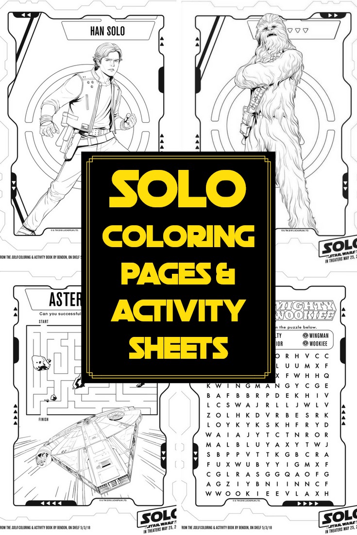 Solo a star wars story coloring pages and activity sheets