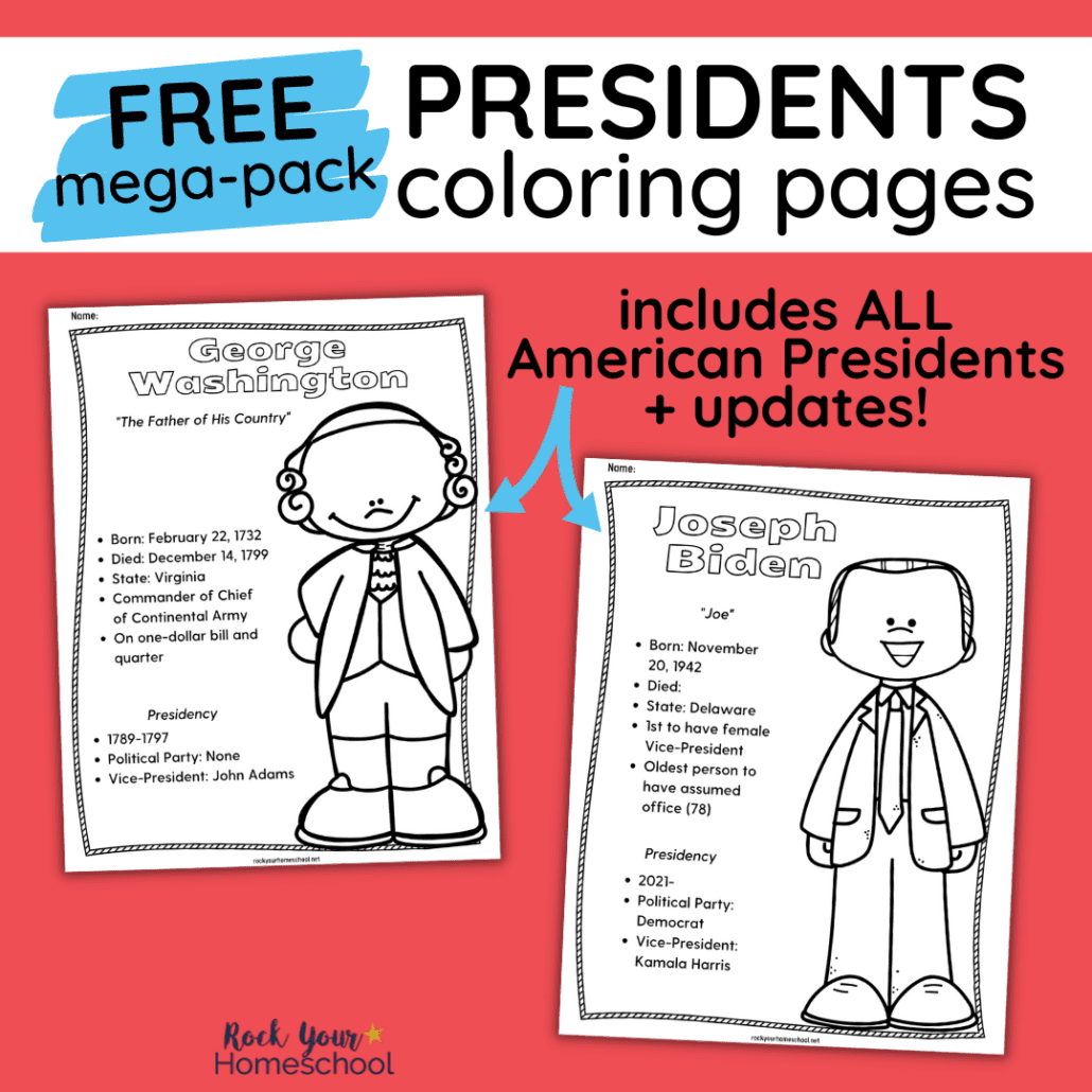 Presidents coloring pages