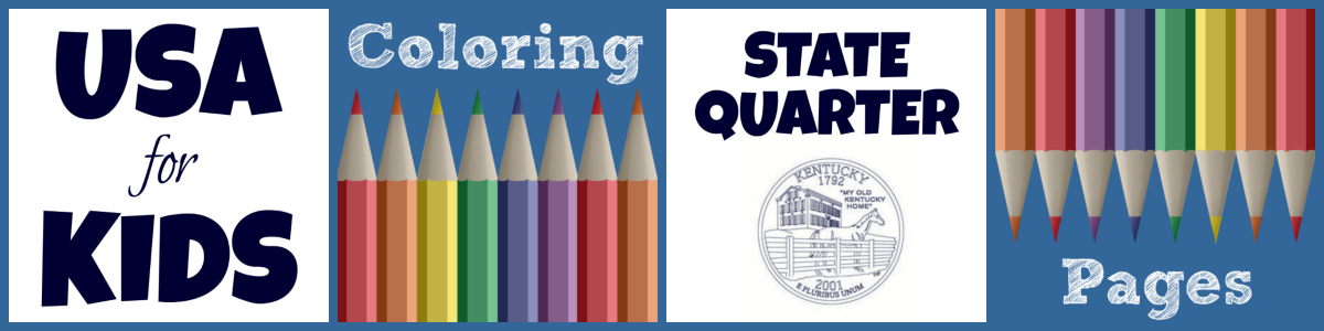 State quarter coloring pages by usa facts for kids