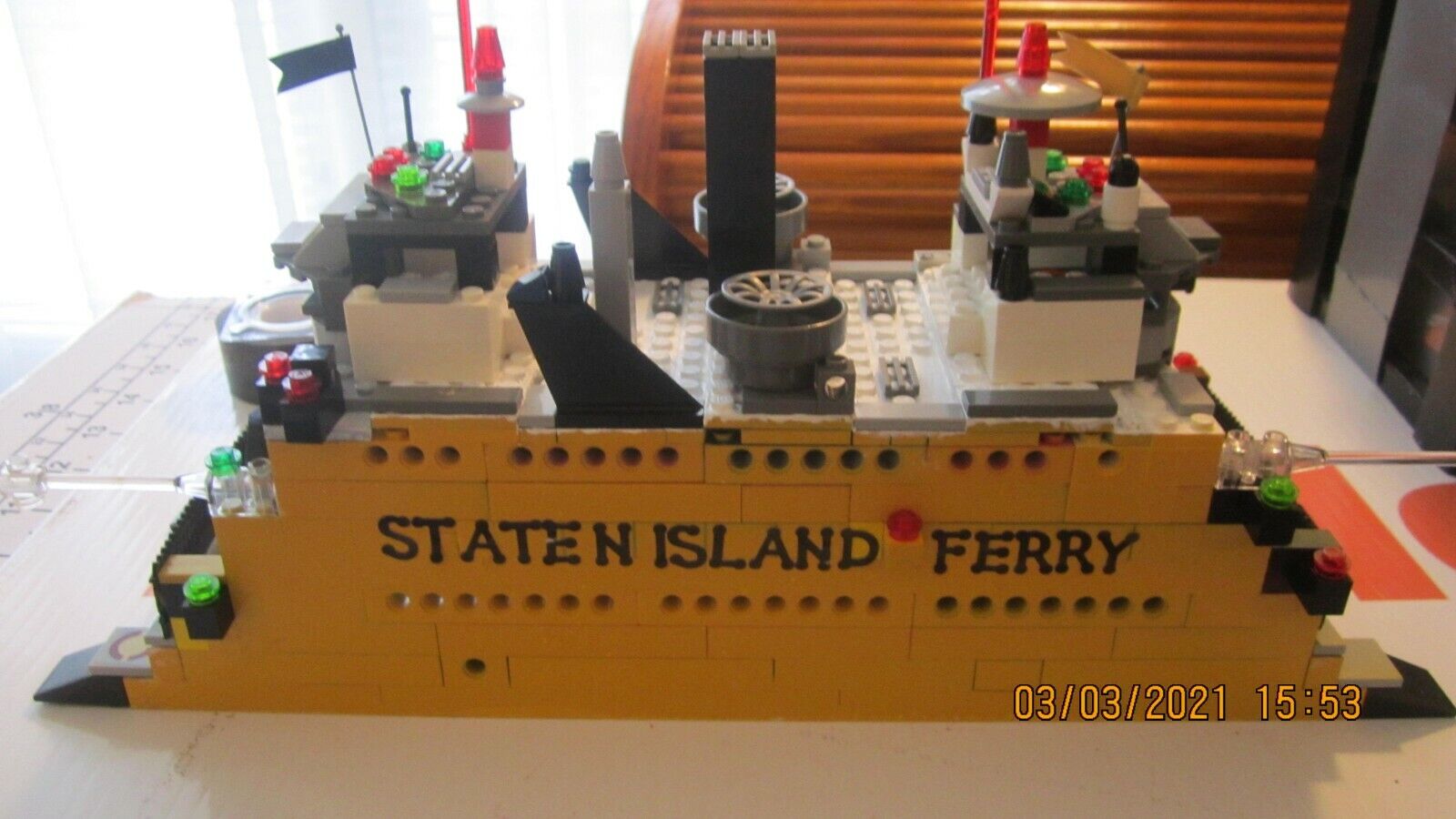 Lego custom built staten island ferry boat model handcrafted of a kind