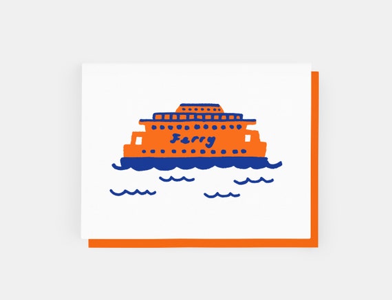 Staten island ferry greeting card