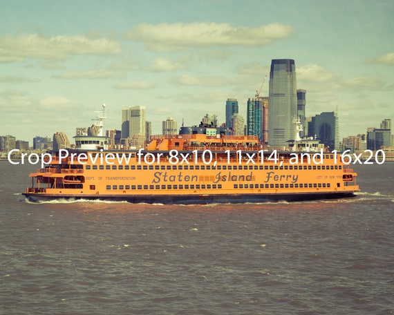 Staten island ferry photo print vintage style new york city fine art photography nyc pictures nautical photographs