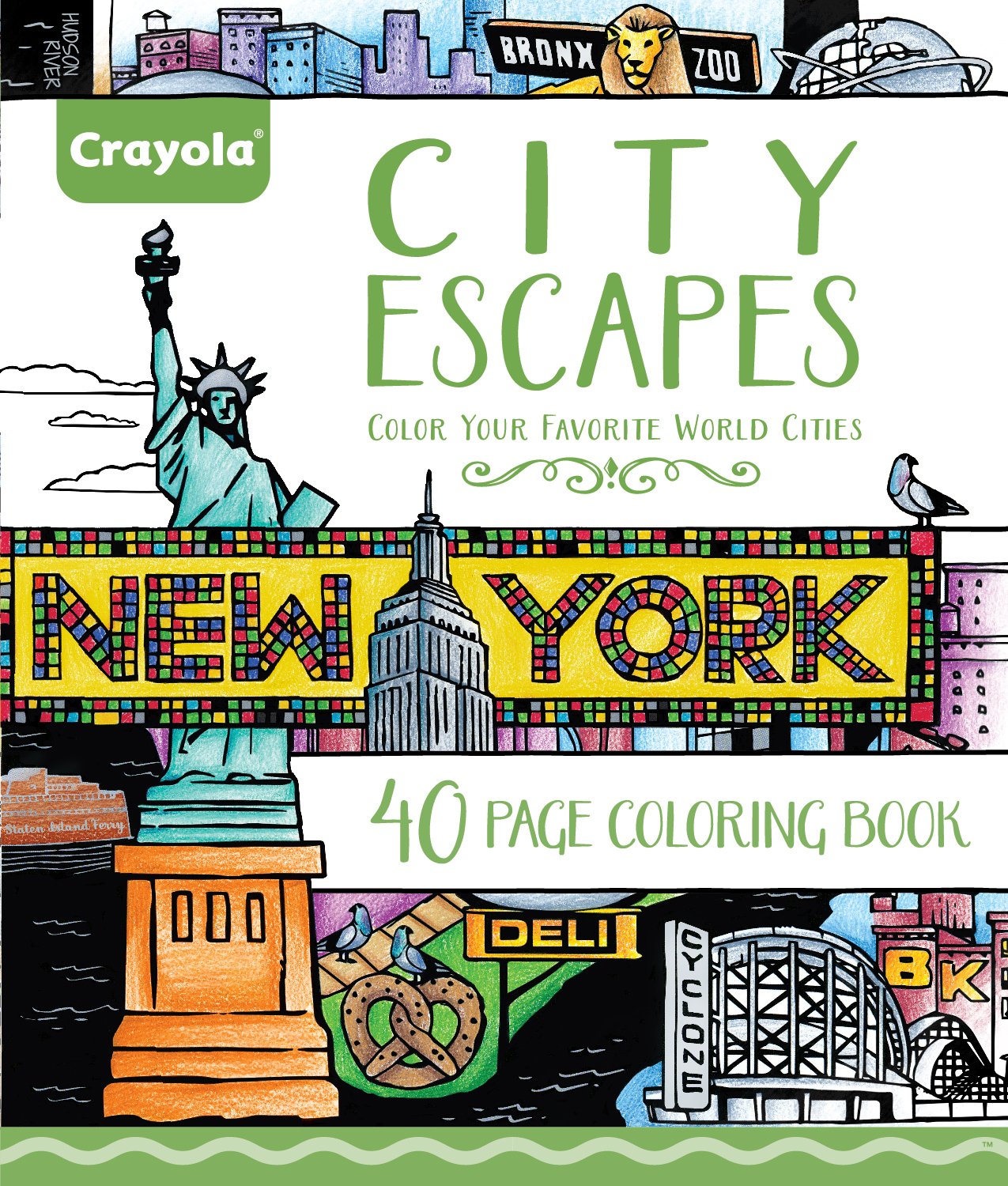 Crayola city escapes coloring pages gift for teens adult coloring enthusiasts pgs toys games