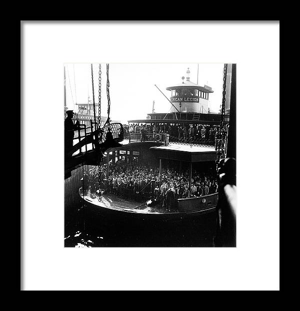 Staten island ferry framed print by andreas feininger