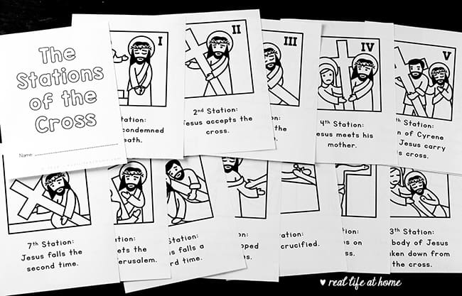 Printable stations of the cross for children booklet and reflections