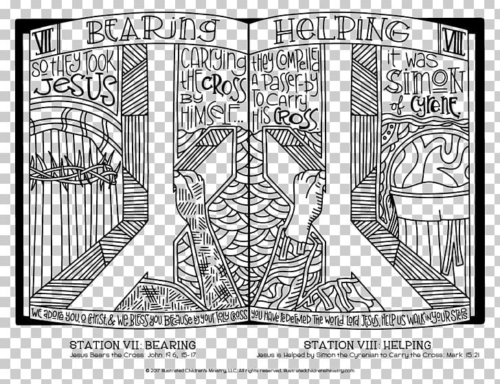 Stations of the cross child christian cross coloring book png clipart adult angle area art black