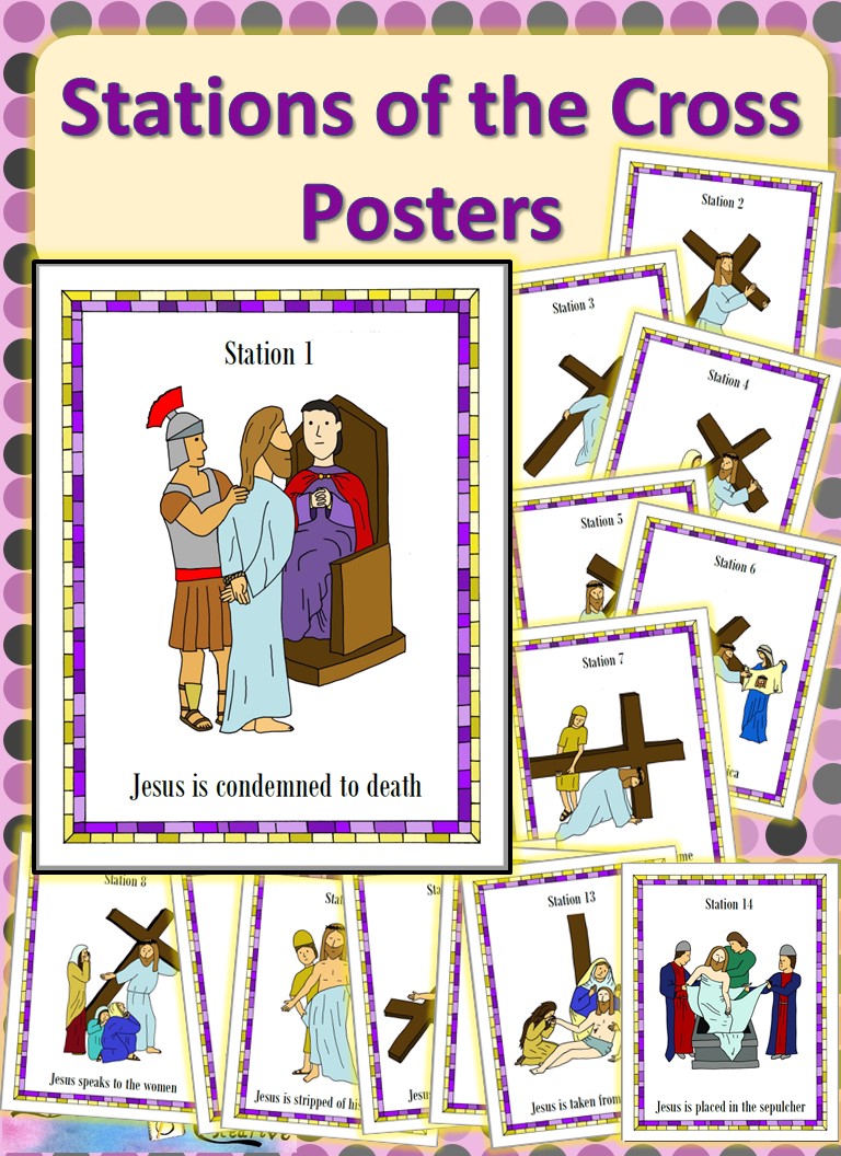 Stations of the cross coloring pages