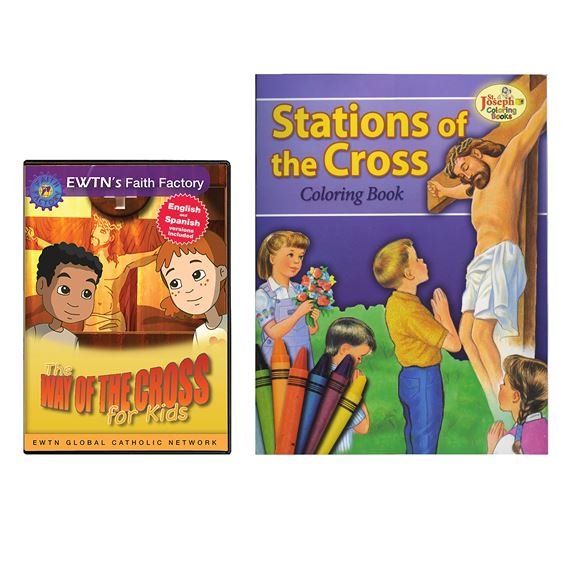 The way of the cross for kids dvd free coloring book ewtnrc